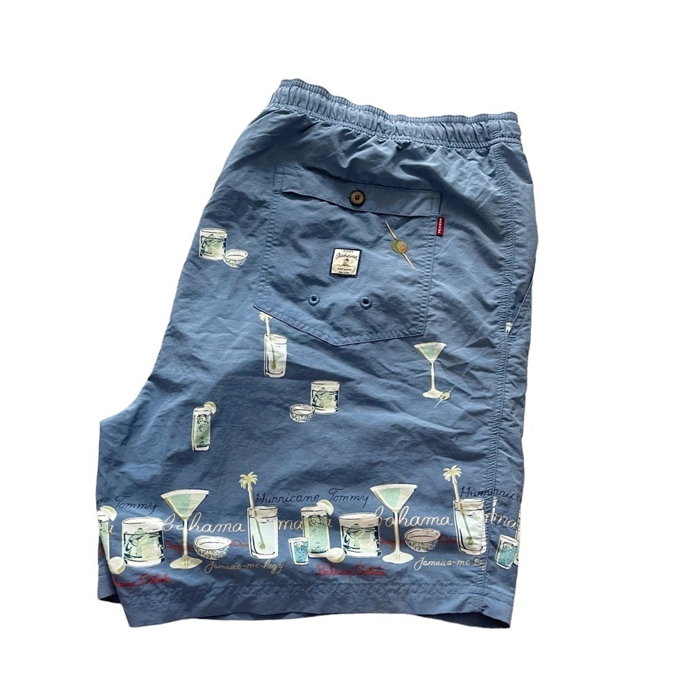 Tommy Bahama Men’s Swim Trunk Shorts Lined Drawstring HulaGirl Cocktails Sz XL - Picture 4 of 7